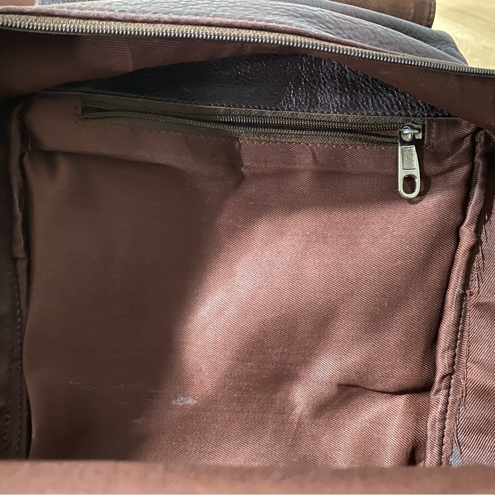 Faux Leather Travel Backpack Brown - Picture 7 of 13